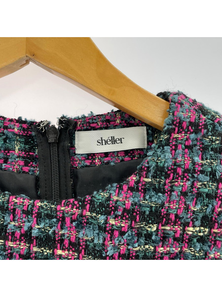 半袖Tシャツ・カットソー sheller ペプラムツイード
