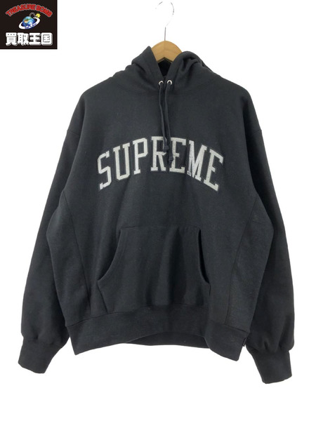 Supreme 23SS Glitter Arc Hooded Sweatshirt ラメ パーカー 黒 M