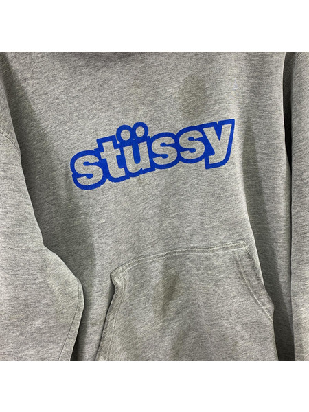 STUSSY 90s 紺タグ POパーカー M GRY