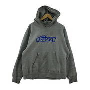 STUSSY 90s 紺タグ POパーカー M GRY