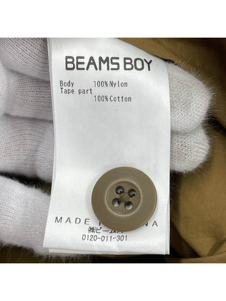 BEAMS BOY ジレ・ベスト 24SS ナイロン ハンティングベスト ブラウン