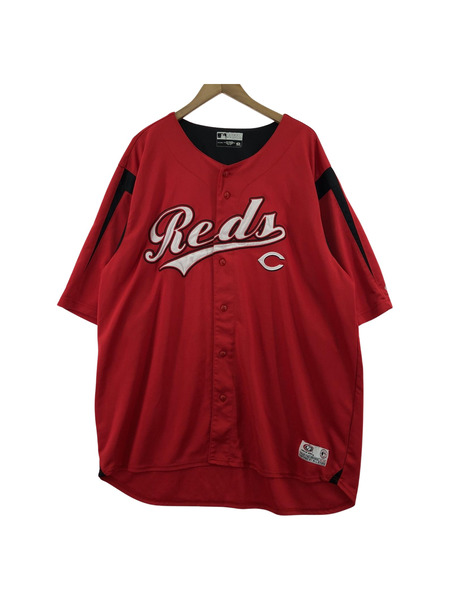 MLB REDS ゲームシャツ 赤 2XL[値下]