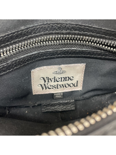 Vivienne Westwood オーブ シュリンクレザーショルダーバッグ 黒