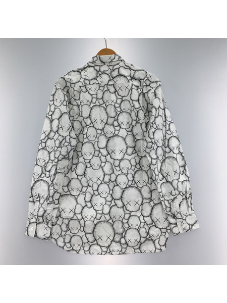 COMME des GARCONS 長袖シャツ KAWS FH-B025 総柄 長袖シャツ(M) ホワイト