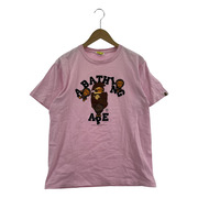 A BATHING APE COLLEGE MILO TEE ピンク (M)