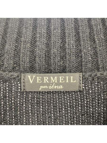VERMEIL カシミヤ混モックネックニット 黒