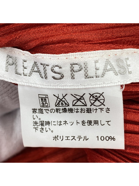 PLEATS PLEASE LSカットソー　レッド