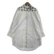 MM6 26SS プリントロングシャツ 16Y ホワイト