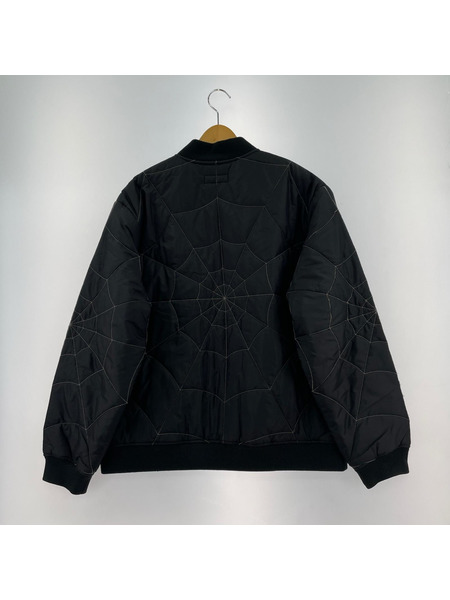 Supreme ダウンジャケット Spider Web Quilted Work Jacket Black