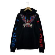 XLARGE BIG EMBROIDERY LOGO PULLOVER HOODED SWEAT BLK（M）