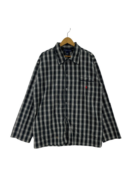 POLO RALPH LAUREN チェックL/Sパジャマシャツ(M)黒白