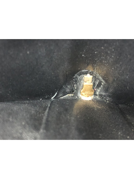 コンパクトウォレット ラウンドファスナー/二つ折り財布/レザー/ブラック