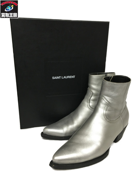 SAINT LAURENT/WA579673/サイドジップ/ヒールブーツ/41/シルバー[値下]｜商品番号：2100195837042 -  買取王国ONLINESTORE