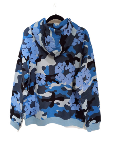 DENIM TEARS/COTTON WREATH ZIP HOODIE/BLUE CAMO/L