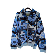 DENIM TEARS/COTTON WREATH ZIP HOODIE/BLUE CAMO/L