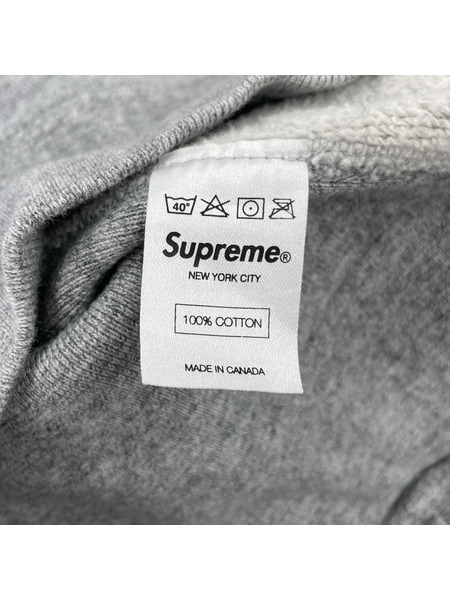 Supreme 12AW Metal Plate Pullover メタルプレートパーカー M グレー