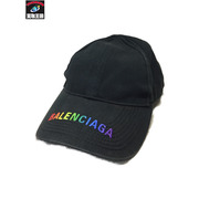 BALENCIAGA/CAP RAINBOW LOGO/レインボーロゴベースボールキャップ/Lサイズ