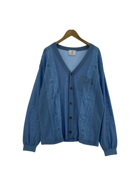 カーディガン TUITACI レーヨン 青 (2)