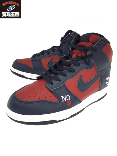 NIKE SB SUPREME DUNK HIGH BY ANY MEANS NAVY 25.5cm US5.5[値下]