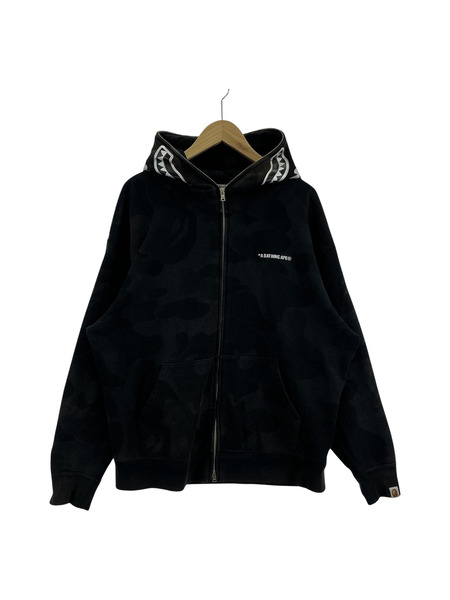 A BATHING APE パーカー(ジップアップ) SHARK PARKA 黒 M[値下]