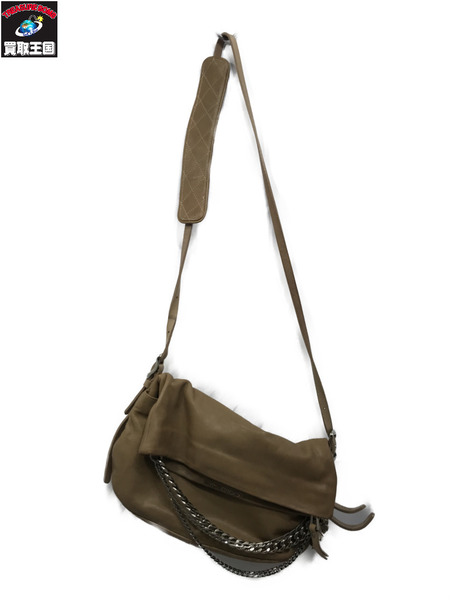 ショルダーバッグ JIMMY CHOO レザーショルダーバッグ ブラウン