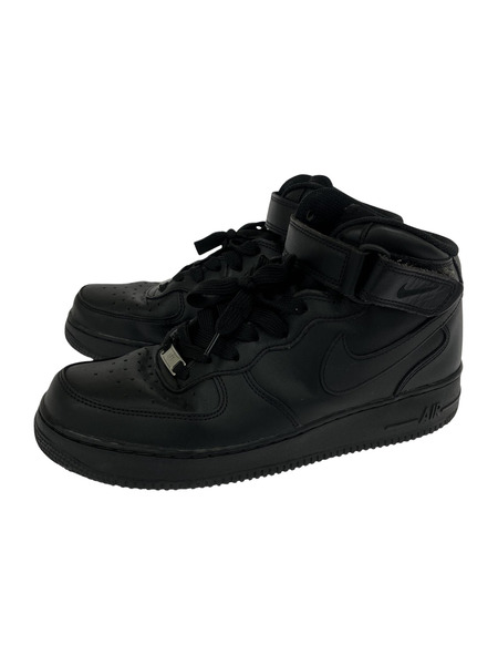 NIKE AIR FORCE MID BLACK US9 27.0cm