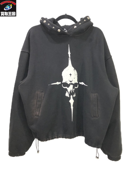 THUG CLUB 24ss SKULL HOODIE size1 黒