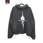 THUG CLUB 24ss SKULL HOODIE size1 黒