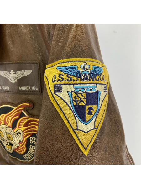 AVIREX フライトジャケット G-1 FIGHTING 33 REVIVAL BRW 40