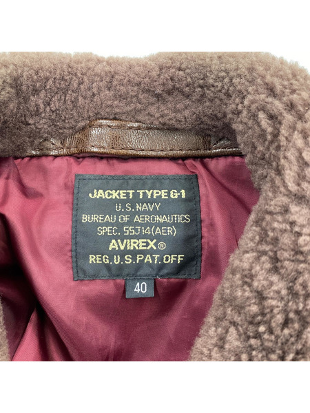 AVIREX フライトジャケット G-1 FIGHTING 33 REVIVAL BRW 40