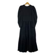 STELLA McCARTNEY 長袖ワンピース 総柄ドレス 黒