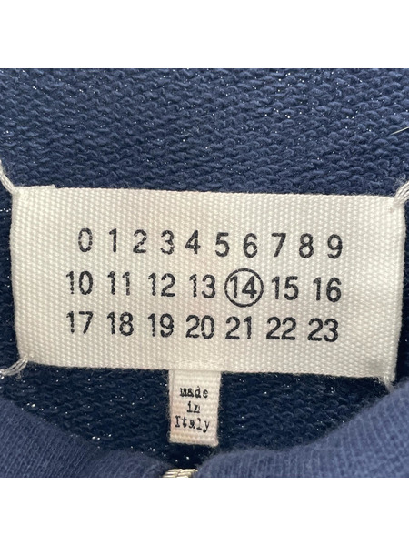 MAISON MARGIELA 16AW ハーフジップエルボーパッチスウェット 48 ネイビー