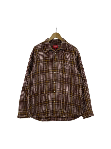 Supreme 23SS Basket Weave Plaid Shirt