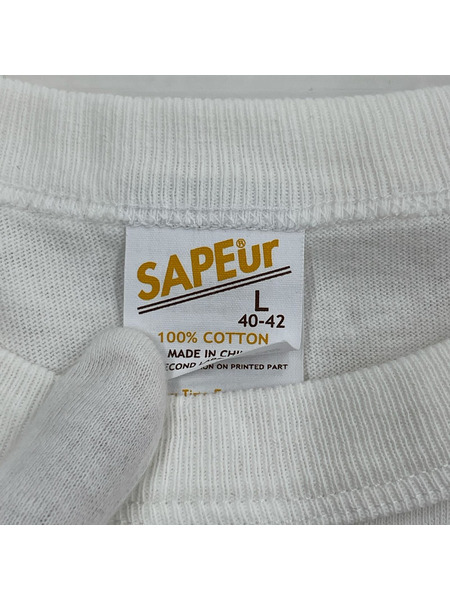 SAPEur MonaLisa Tee 白 (L)