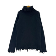 PERVERZE ニット・セーター クラッシュチューブタートルネック 黒 (F)