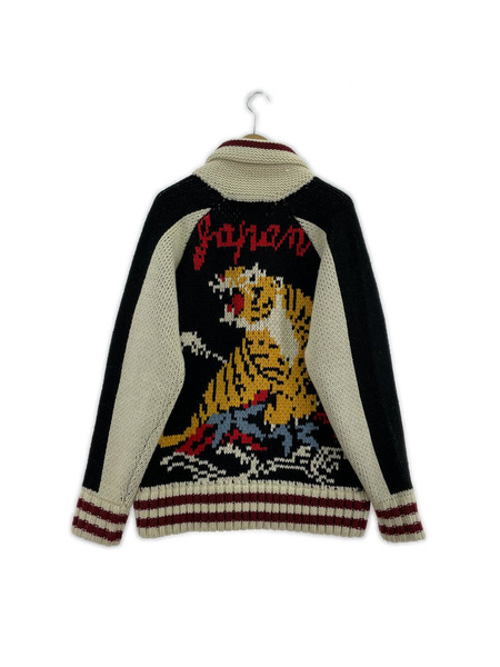 HOUSTON COWICHAN SWEATER TIGER タイガーカウチンニット M