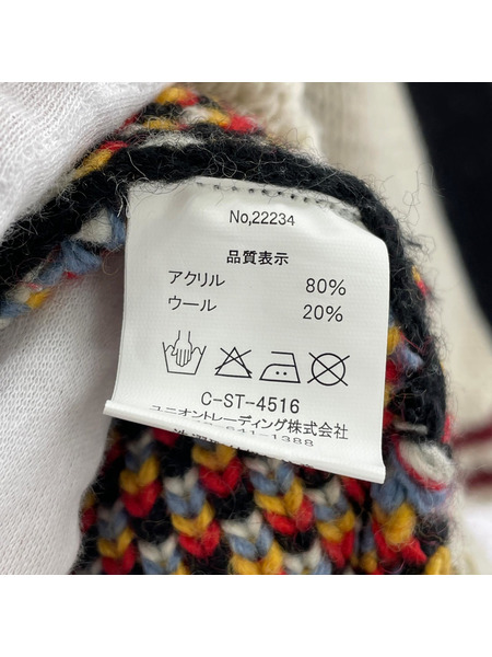 HOUSTON COWICHAN SWEATER TIGER タイガーカウチンニット M