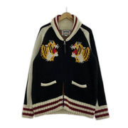 HOUSTON COWICHAN SWEATER TIGER タイガーカウチンニット M