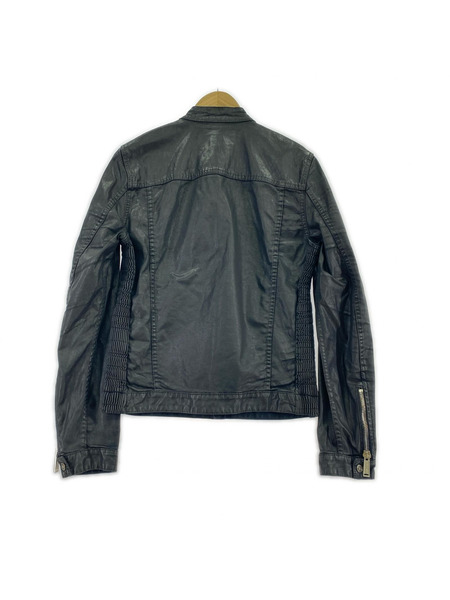 DSQUARED2 PVCコーティング ライダーストラッカージャケット 48 黒