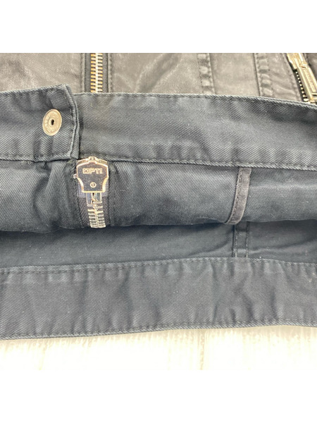 DSQUARED2 PVCコーティング ライダーストラッカージャケット 48 黒