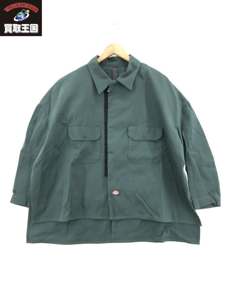 Dickies×SHINYA KOZUKA WORK SHIRT-ISH JACKET 緑[値下]｜商品番号