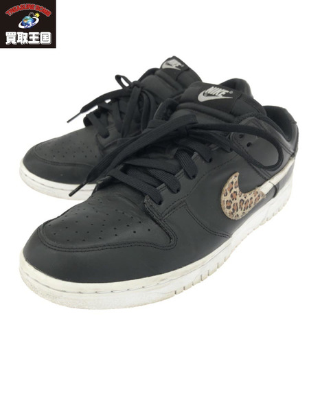 NIKE W NIKE DUNK LOW SE Black Animal Swoosh 28.0 DD7099-001[値下]