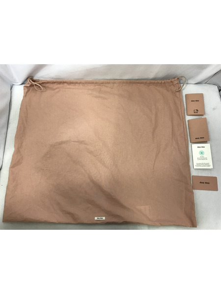 ハンドバッグ miumiu/レザーハンドバッグ/黒