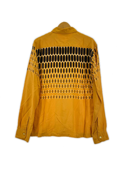 . 半袖シャツ Star of Hollywood シャツ エルビスドット イエロ