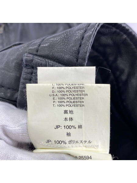 DIESEL ライダース シングルレザーライダースジャケット 羊革 XXL