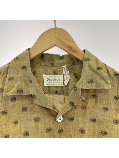 OLD・VINTAGE 長袖シャツ 50s Stradivari 総柄シャツ