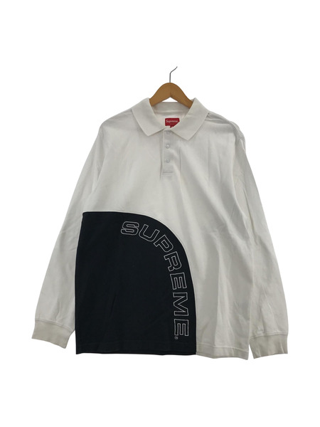 18SS/Supreme/Corner Arc L/S Polo/M/WHT