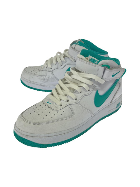 NIKE AIR FORCE 1 MID WHITE/CLEAR JADE/27.5cm