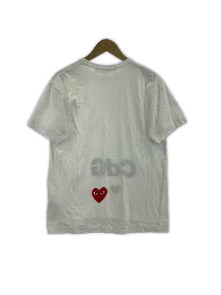 PLAY COMME des GARCONS 半袖Tシャツ・カットソー CdG ロゴハートTee 白 (L)