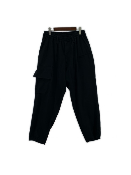 Yohji Yamamoto ウールギャバリブラップパンツ 1 ブラック HX-P02-140